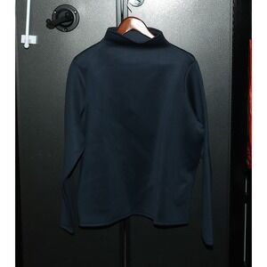 Orvis Shirt, Men's Large, Navy Blue Long Sleeve Pullover, Mock Turtle Neck